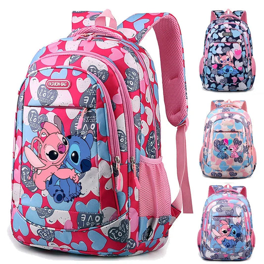 Mochila Escolar Disney Stitch – Estilo Divertido e Espaçosa, Ideal para Crianças, Adolescentes e Fãs da Disney