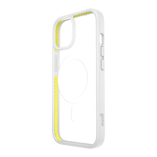Capa Anti-Impacto Geonav Impact Pro para iPhone 15 – TPU e Policarbonato Branco, Compatível com MagSafe