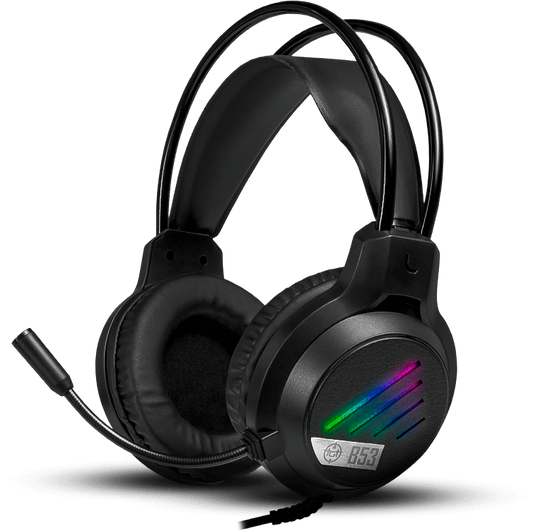 Headset Gamer TGT B53 Rainbow Drivers 50mm Estéreo Microfone Ajustável Conector P2 3.5mm + USB Preto – SEG IMPORTS