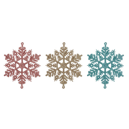 Enfeite Natalino Floco de Neve 11cm 6 Unidades – Merita CDA-1233 | Charme e Elegância para sua Decoração