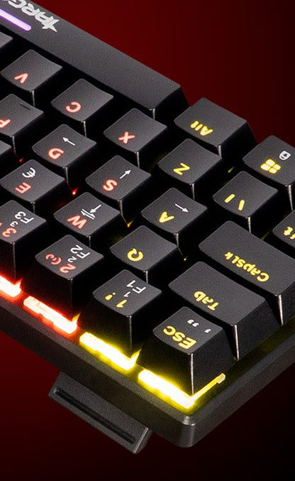 Teclado Mecânico Gamer TGT Sherman V3 C1 Rainbow ABNT2 Switch Vermelho Compacto 61 Teclas Silencioso – SEG IMPORTS