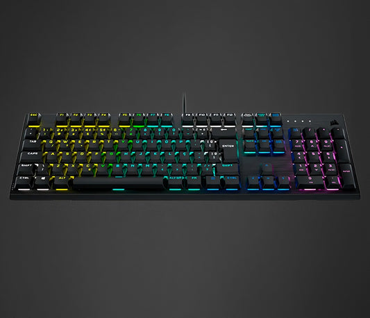 Teclado Mecânico Gamer Corsair K60 RGB PRO Low Profile ABNT2 Cherry MX Speed Alumínio Preto – SEG IMPORTS