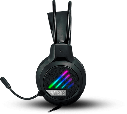 Headset Gamer TGT B53 Rainbow Drivers 50mm Estéreo Microfone Ajustável Conector P2 3.5mm + USB Preto – SEG IMPORTS