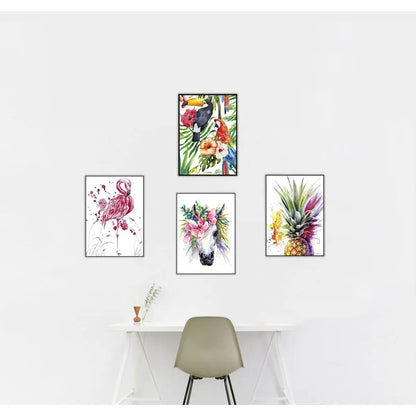 Quadro Decorativo Barcelona Flamingo 50x70cm Moldura Preta – Estilo e Personalidade para Seu Ambiente