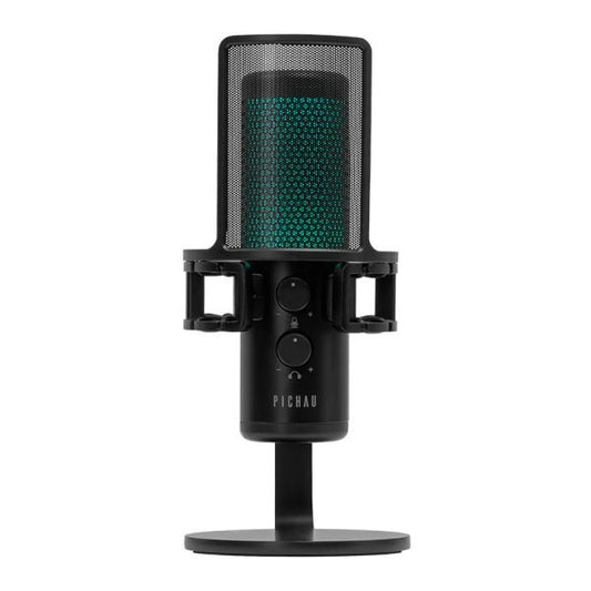 Microfone Profissional Pichau Izar Pro RGB USB Preto, 192kHz, 24Bits, Pop Filter Integrado – SEG IMPORTS