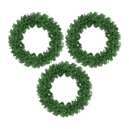 Guirlanda de Natal Aramada Verde 35cm Kit com 3 Unidades para Decoração Festiva – SEG Imports