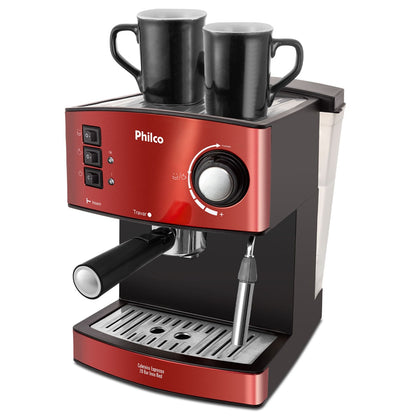 Cafeteira Expresso & Cápsulas Philco PCF24 20 Bar Inox Red 1,6L 4 em 1