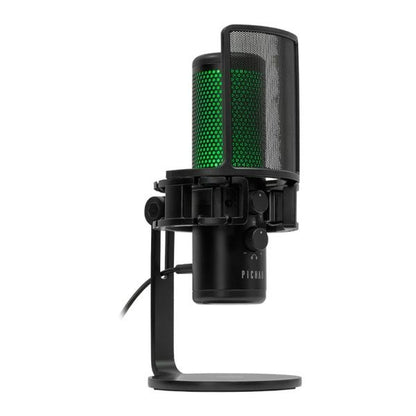 Microfone Profissional Pichau Izar Pro RGB USB Preto, 192kHz, 24Bits, Pop Filter Integrado – SEG IMPORTS