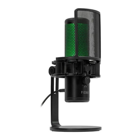 Microfone Profissional Pichau Izar Pro RGB USB Preto, 192kHz, 24Bits, Pop Filter Integrado – SEG IMPORTS