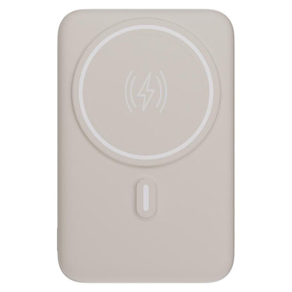 Carregador Portátil Geonav 10.000mAh com Suporte Dobrável, Indução MagSafe, USB-C/USB-A – Off White