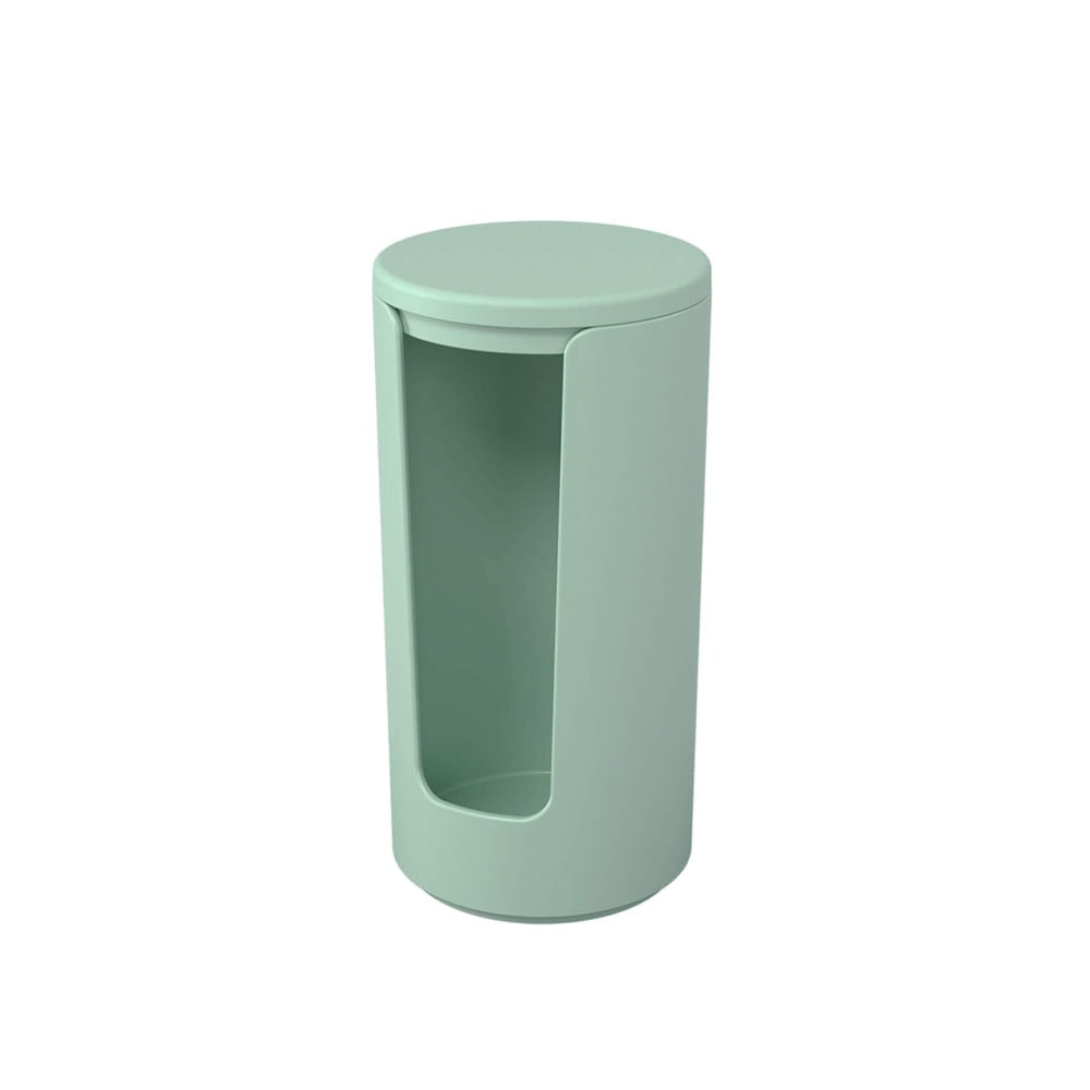 Porta Algodão Disco Coza Serene Verde Jade – Organização e Sofisticação no Seu Banheiro