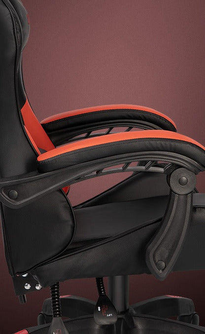 Cadeira Gamer TGT Heron M Preto e Vermelho – Encosto Reclinável 90° a 125°, Espuma de Alta Densidade, Pistão a Gás Classe 4, Base de Metal Cromado e Rodízios em PU 50mm – Seg Imports