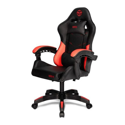 Cadeira Gamer TGT Heron M Preto e Vermelho – Encosto Reclinável 90° a 125°, Espuma de Alta Densidade, Pistão a Gás Classe 4, Base de Metal Cromado e Rodízios em PU 50mm – Seg Imports