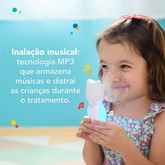 Inalador Mesh Dó Ré Mi Fisher-Price HC220 – Portátil, Musical e Recarregável via USB