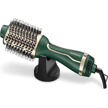 Escova Secadora Mondial By Juliette ES-JU-02 Verde Oliva 1300W Bivolt – 4 Elementos de Proteção