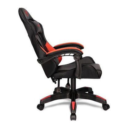 Cadeira Gamer TGT Heron M Preto e Vermelho – Encosto Reclinável 90° a 125°, Espuma de Alta Densidade, Pistão a Gás Classe 4, Base de Metal Cromado e Rodízios em PU 50mm – Seg Imports